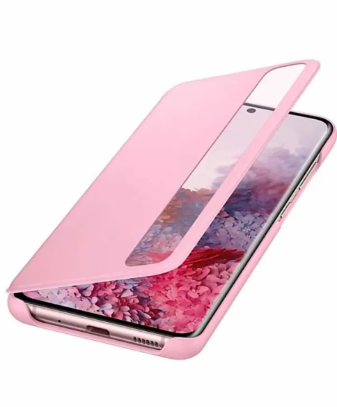 Samsung Smart Clear View Cover for Galaxy S20 Pink + Free Screen Protector