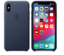 Apple iPhone XS Max Leather Case Midnight Blue - Genuine