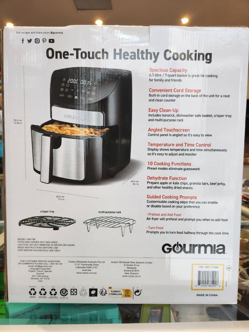 Gourmia Digital Air Fryer 6.7L - No Oil Healthy Frying