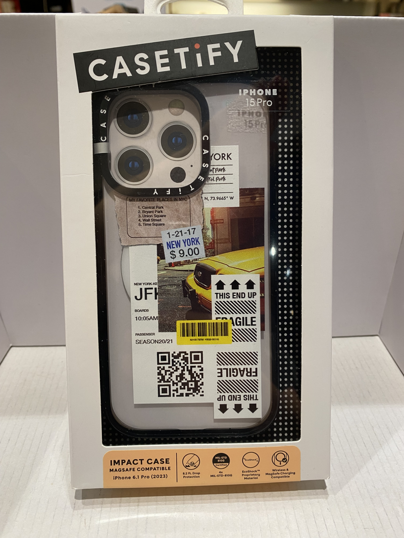 CASETiFY Impact Case (MS) iPhone 15 Pro (6.1") - Black New York