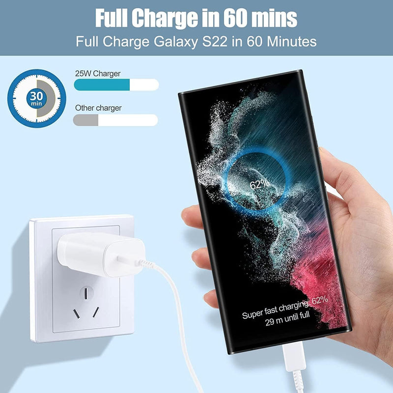 YESDEX USB Type C 25W Fast Charger With Cable