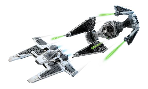 LEGO Star Wars 75348 Mandalorian Fang Fighter vs TIE Interceptor