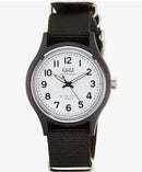Citizen Q&Q E05A-002VK Solar Watch Nylon Strap BK/WH