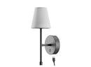 Globe LED Wall Sconce Wireless Light 2 Pack Black Finish