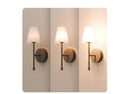 Globe LED Wall Sconce Wireless Light 2 Pack Black Finish