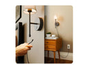 Globe LED Wall Sconce Wireless Light 2 Pack Black Finish