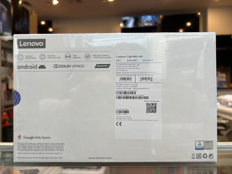 Lenovo Tab M10 HD 2nd Gen.(TB-X306F) WiFi Only - 10.1" 64GB 4GB
