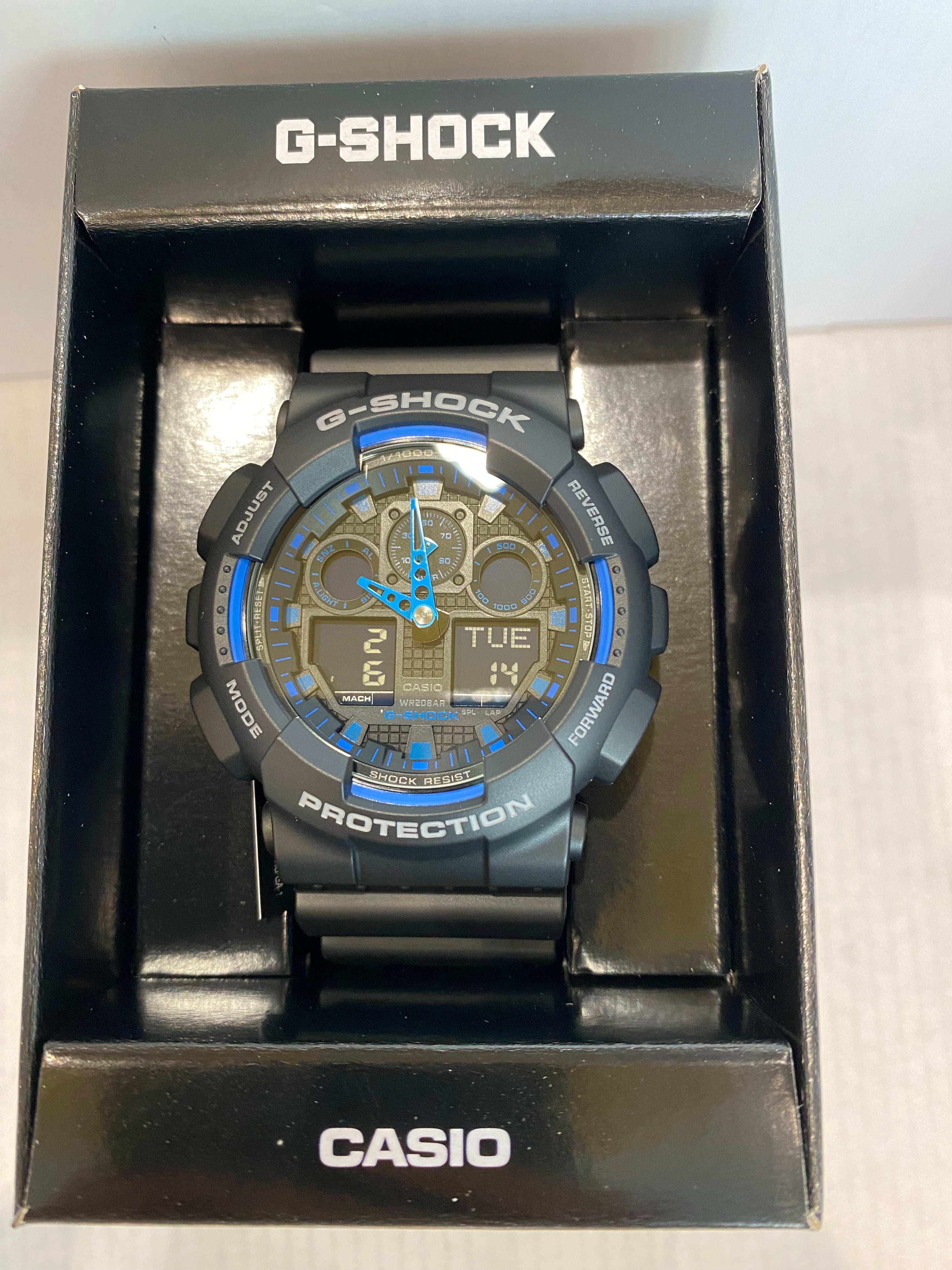 Casio G-Shock Analogue/Digital Mens Black XL Series Watch GA-100-1A2