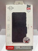 ITSKINS Samsung S21 Ultra 4G/5G Hybrid Folio Leather Protection Book Case Black