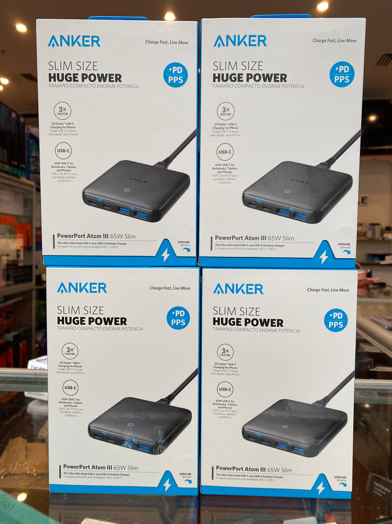 Anker PowerPort Atom III+ 4 USB Ports (2 x C + 2 X A) Wall Charger