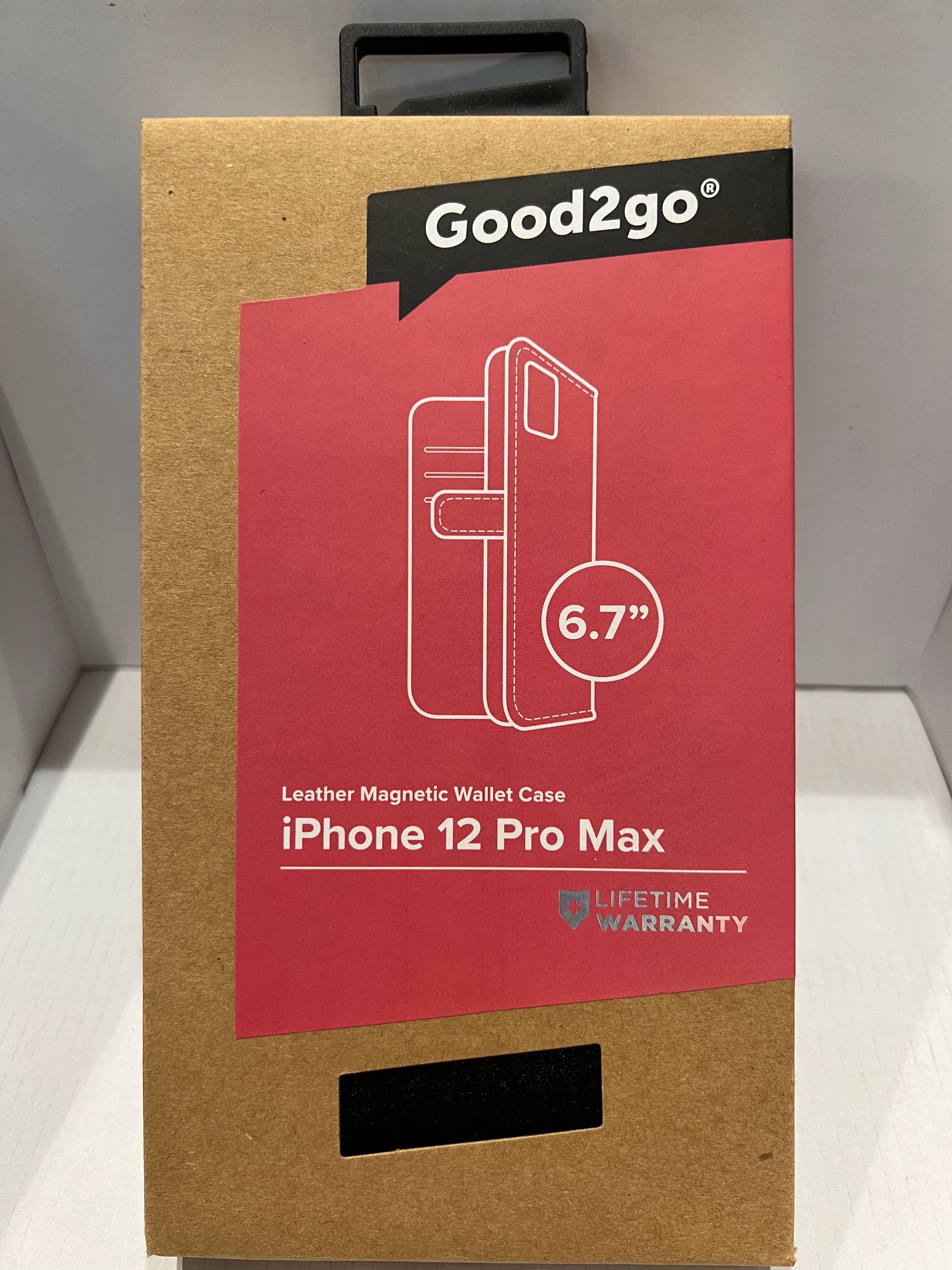 iPhone 12 Pro Max Good2go 2 in 1 Black Wallet Case