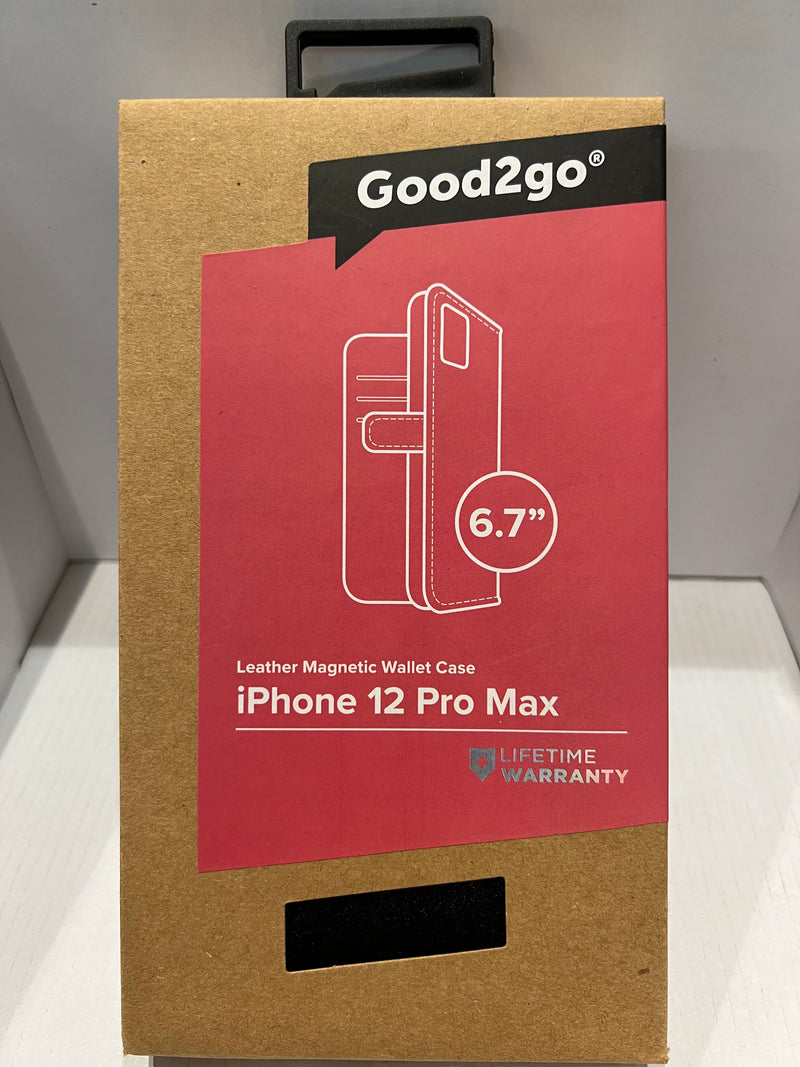 iPhone 12 Pro Max Good2go 2 in 1 Black Wallet Case