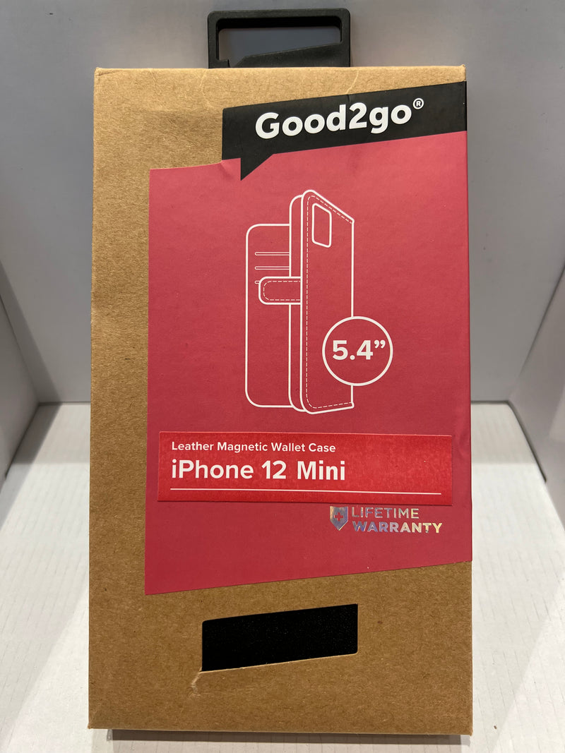iPhone 12 Mini Good2go 2 in 1 Black Wallet Case