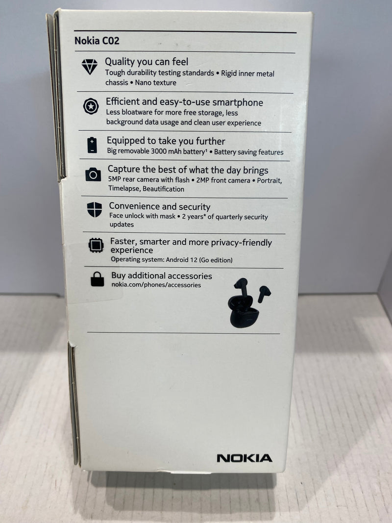 Nokia C02 Dual Sim (TA-1522) 32GB/2GB + Afterpay