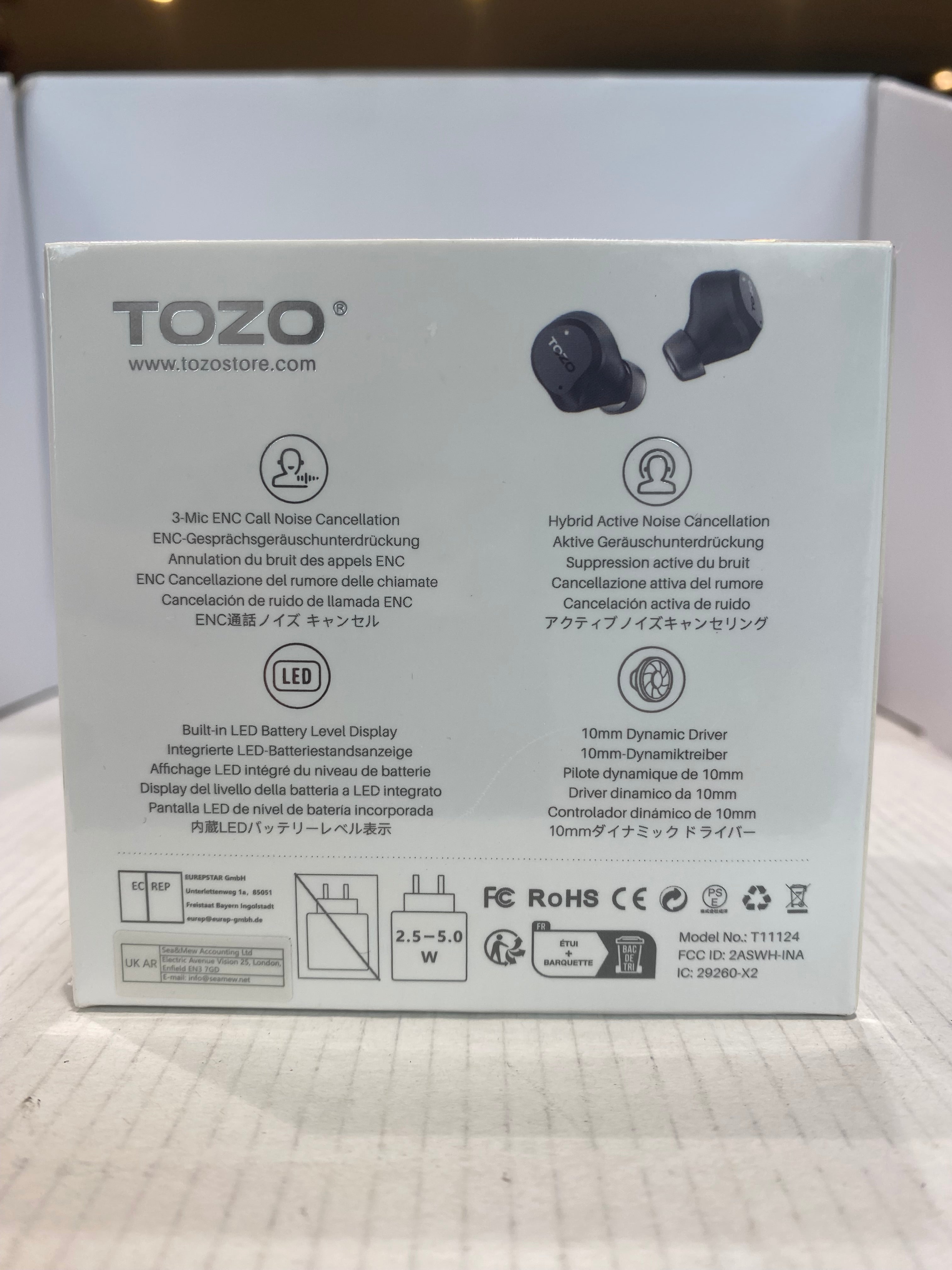 TOZO NC9 Hybrid Active Noise Cancelling Wireless Earbuds
