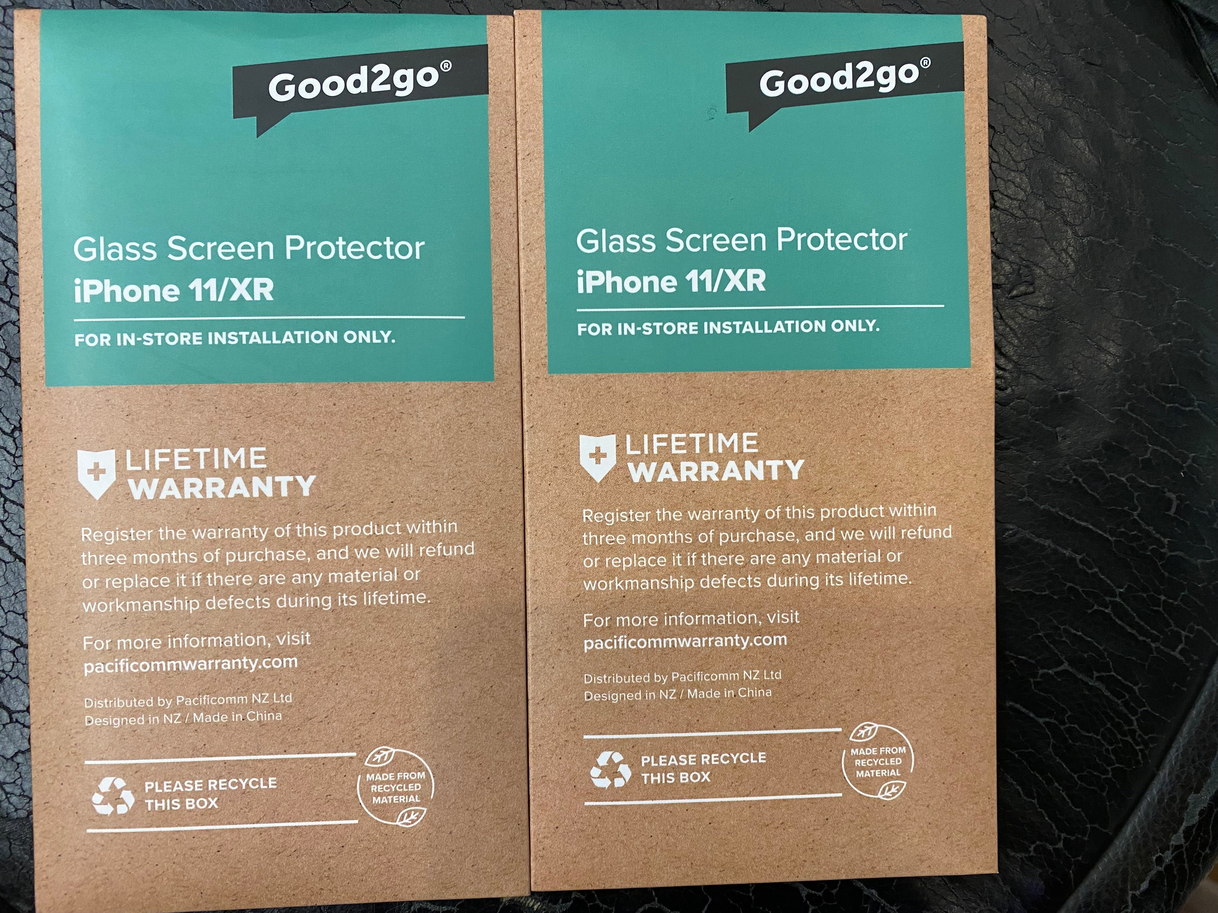 Good2Go Apple iPhone 11/XR Full Screen Glass Protector (2pcs)