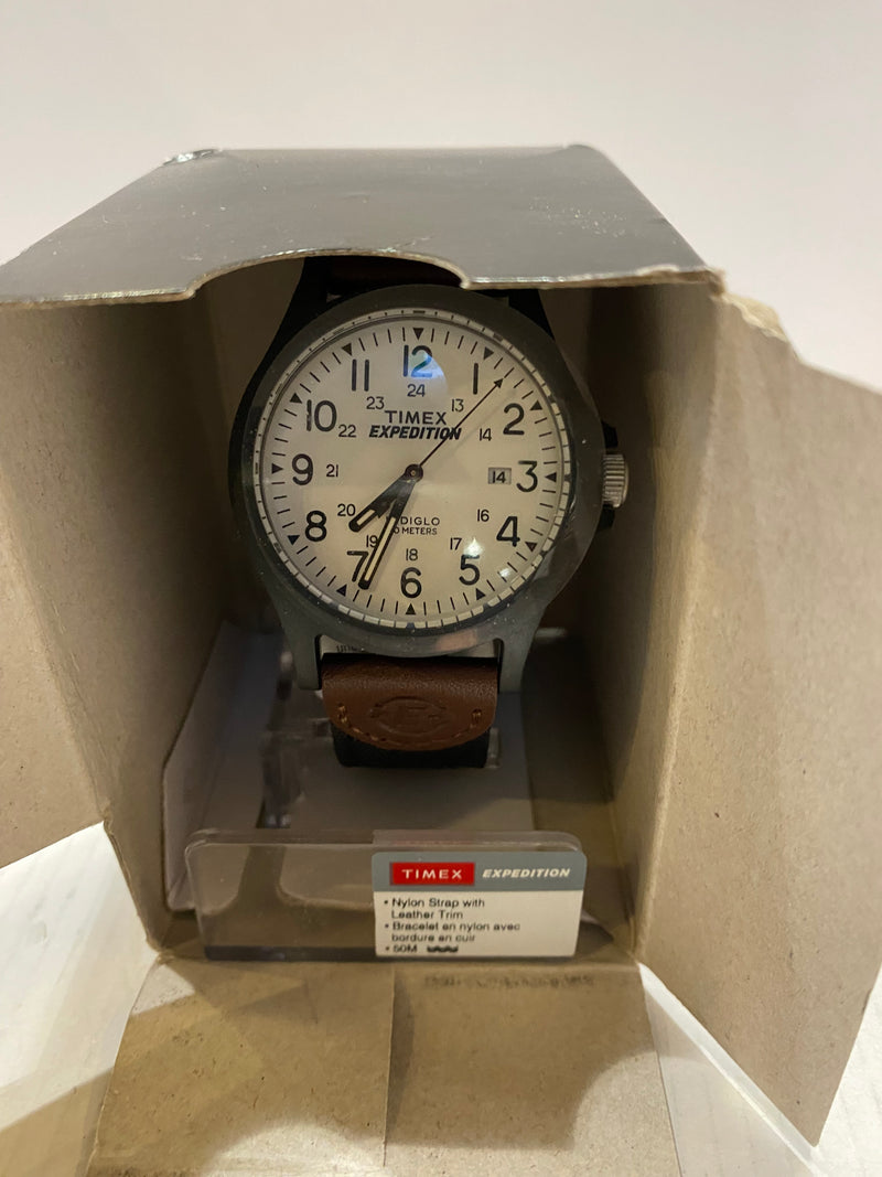 Timex Expedition Camper Men's 39 mm Watch (Brown/White/Black)