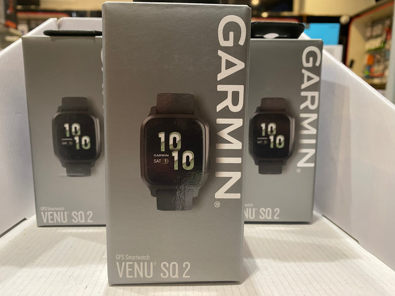 Garmin Venu SQ 2 Slate Aluminum Bezel with Shadow Gray Case and Silicone Band
