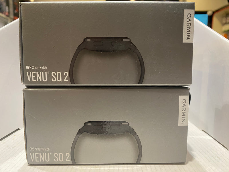 Garmin Venu SQ 2 Slate Aluminum Bezel with Shadow Gray Case and Silicone Band