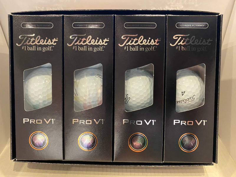 Titleist 2025 Pro V1 Enhanced Alignment White (12-ball pack)