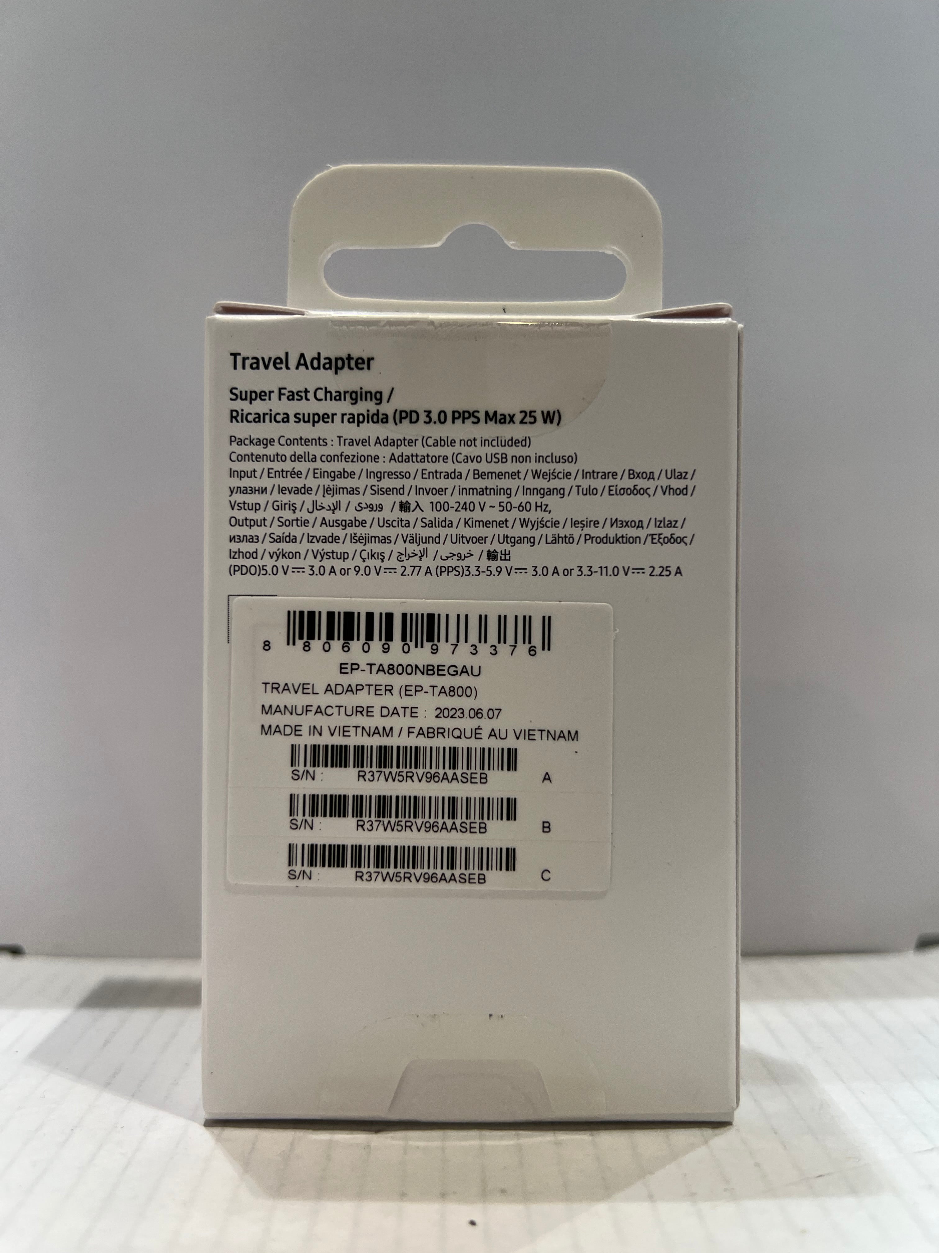 Samsung Genuine 25W PD Adapter (USB-C) Wall Charger for Super Fast Charging