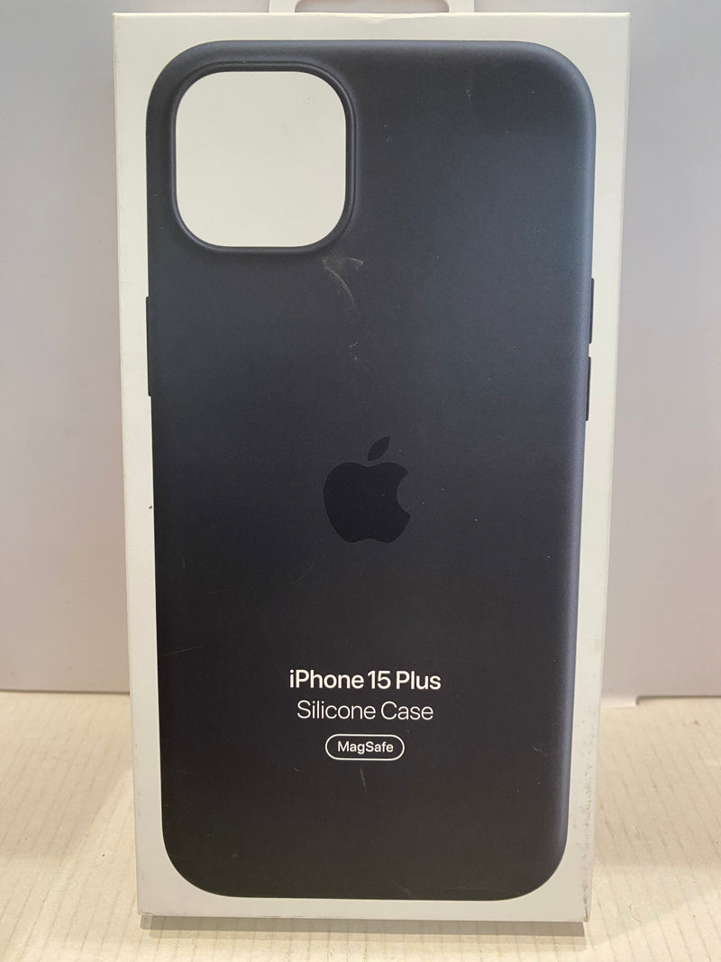 Apple iPhone 15 Plus Silicone Case with MagSafe Genuine - Black
