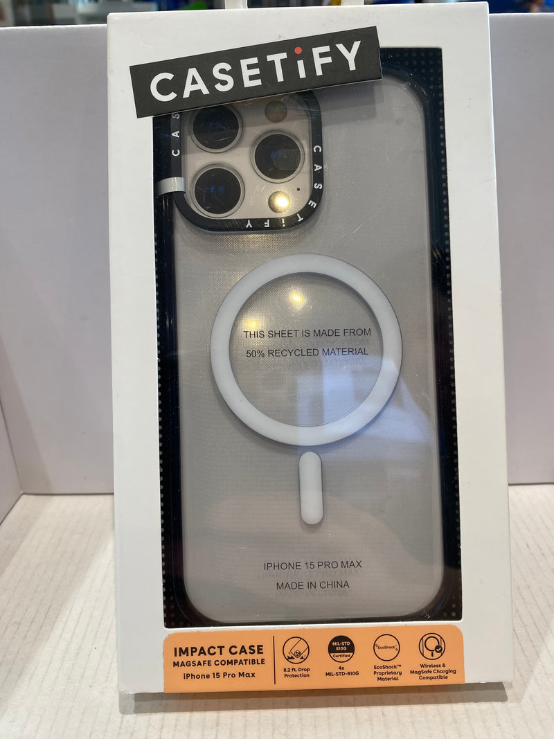 CASETiFY Impact Case (MS) iPhone 15 Pro Max (6.7") Clear/Black