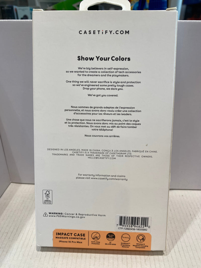 CASETiFY Impact Case (MS) iPhone 15 Pro Max (6.7") Clear/Black