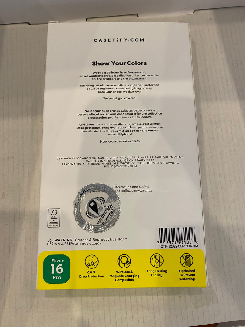 CASETiFY Magsafe iPhone 16 Pro (6.3") Case - Clear