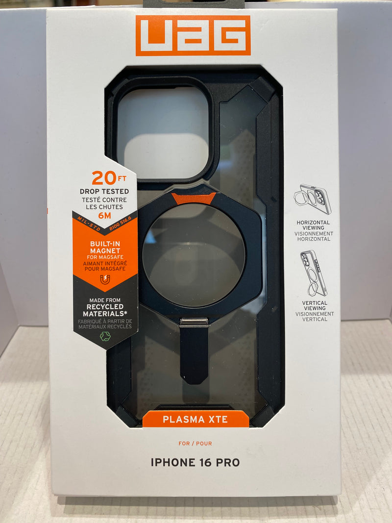 UAG Plasma XTE MagSafe Case for iPhone 16 Pro Black/Orange