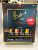 Vittoria Coffee Extra Strong 100% Arabica Nespresso Compatible Pods 40 Mixed