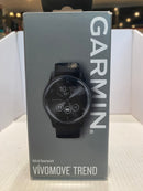 Garmin vivomove Trend Hybrid Smartwatch Slate Stainless Steel Bezel with Black