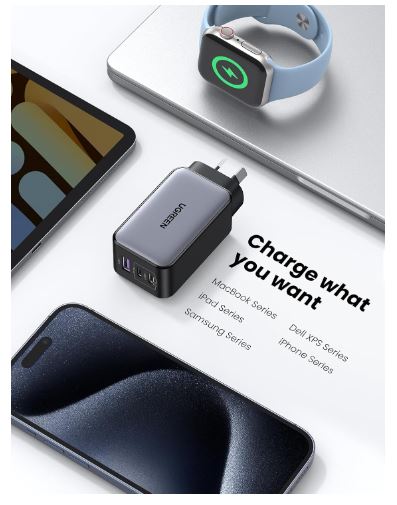 UGREEN  65W 3 Ports(2X USB C+1X USB A) GaN II Fast Charger