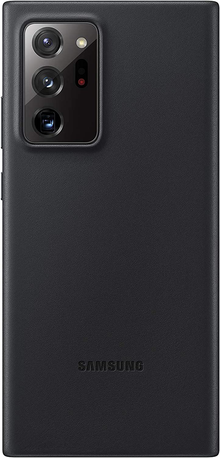 Samsung Galaxy Note 20 Ultra / Note 20 Ultra 5G Leather Cover - Black Genuine + Free Screen Protector