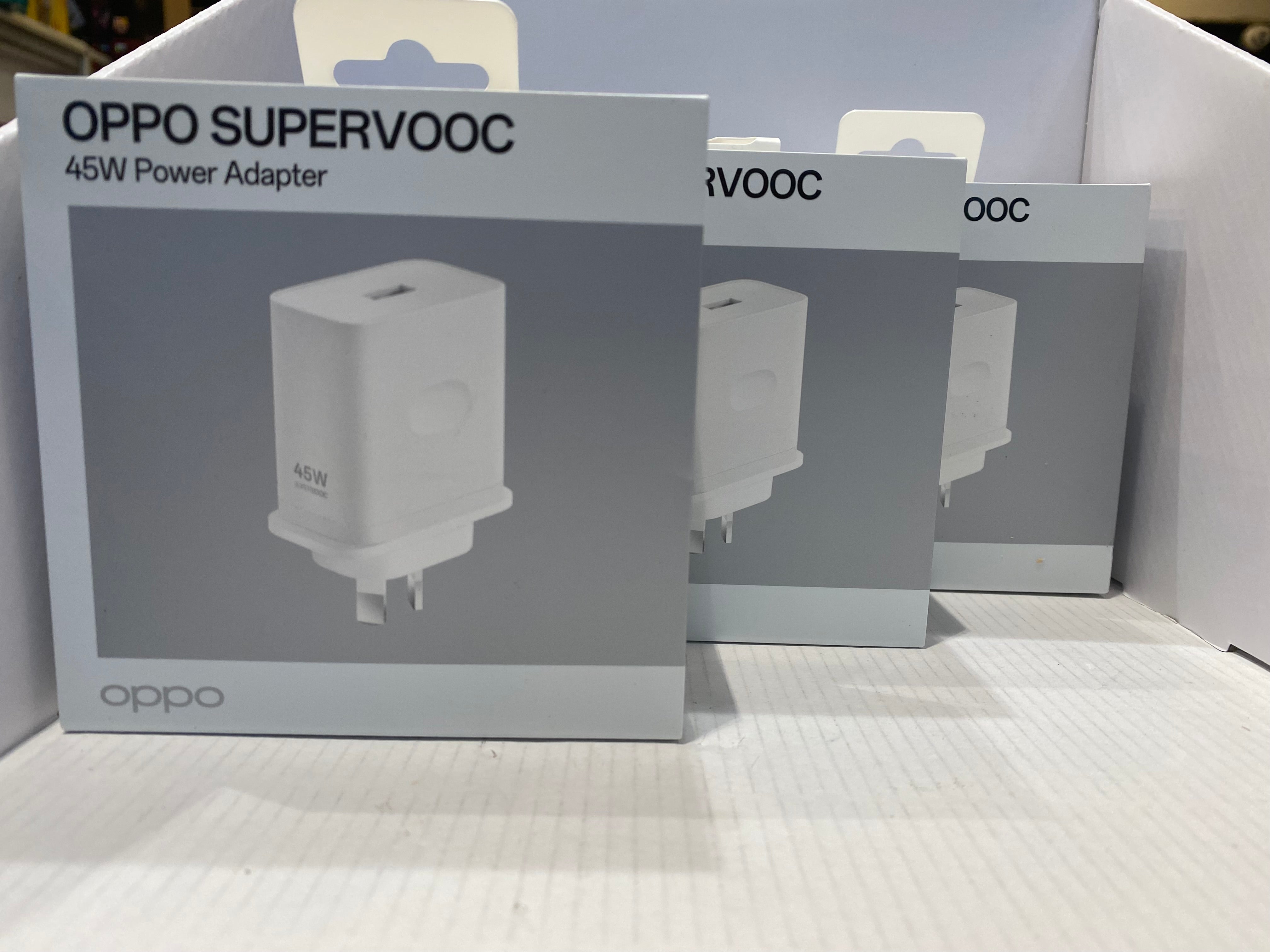 OPPO 45W SUPERVOOC Fast Charging Wall Charger White Support Oppo A series Smartphone SUPERVOOC Flash charging