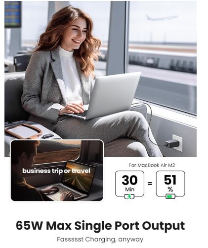 UGREEN  65W 3 Ports(2X USB C+1X USB A) GaN II Fast Charger