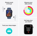 Apple Watch SE 2nd Gen. GPS + Cellular 44mm Silver / Denim M/L