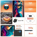 Jeazans 10.1" Android Tablet 10GB 128GB Wifi Version