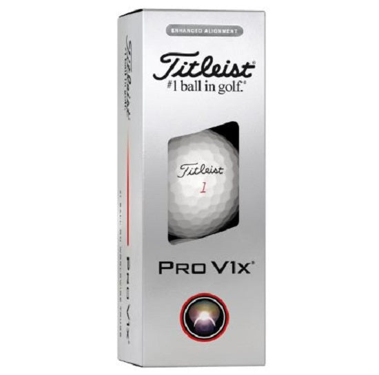 Titleist 2025 Pro V1x Enhanced Alignment White (12-ball pack)