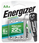 Energizer Recharge Extreme AA Rechargeable Batteries - 4 Pack