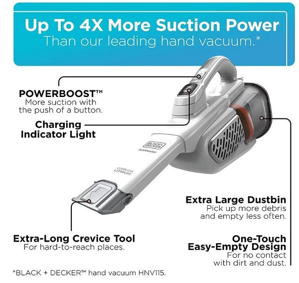 BLACK+DECKER Dustbuster Handheld Vacuum Cordless AdvancedClean+