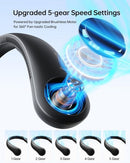 JISULIFE Portable Neck Hands Free Bladeless Fan USB Rechargeable