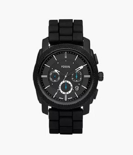 Fossil Machine Chronograph Black Silicone Watch FS4487