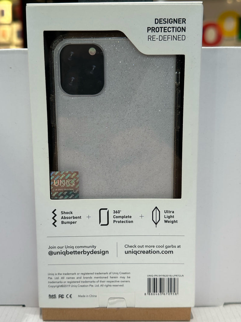 Uniq Apple iPhone 11 Pro Max Lifepro Tinsel Case - Lucent + Free Screen Protector