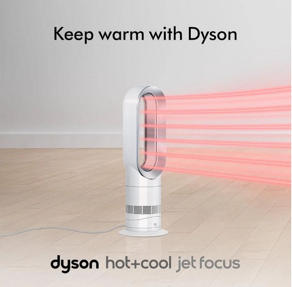 Dyson Hot+Cool™ Jet Focus fan heater (AM09} White/Silver