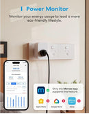 meross Mini Smart Plug with Energy Monitor WiFi Outlet Socket 10A - 2 Pack