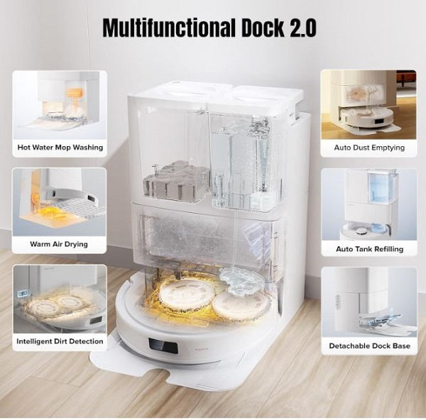 Roborock Qrevo MaxV Robot Vacuum Cleaner White