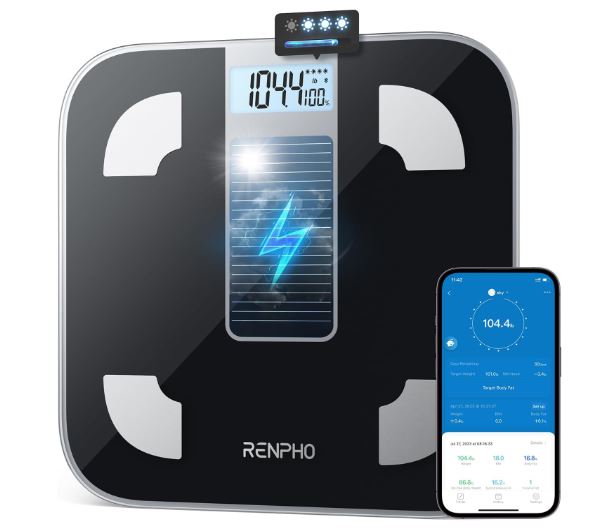 RENPHO Elis Solar Power Digital Bathroom Smart Scale