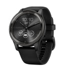 Garmin vivomove Trend Hybrid Smartwatch Slate Stainless Steel Bezel with Black