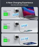 NOVOO 100W 3 Ports (2 X C+1 x A) GaN II Charger